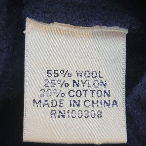 Peter Millar Men's Blue Wool Blend Waffle Knit Button Down Cardigan - Size XL - Picture 11 of 12